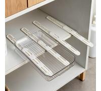 4 pièces Glissières de tiroir en plastique blanc, glissières de tiroir à montage inférieur faciles à installer, glissières de rangement multifonctionnelles, convenant pour la maison, la cuisine, la sa