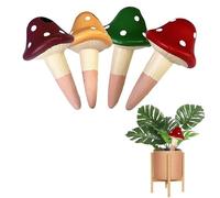 4 Pièces Globes d'arrosage pour Plantes, Arrosage Automatique et Ecologique pour Plante d'Intérieur d'Extérieur, Cônes d'arrosage en Argile de Champignon avec 10 Accessoires de Jardin, 150 ml chacun