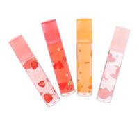 4 Pièces Gloss à Lèvres Aromatisé aux Fruits, Roll-on | Set Cosmétique pour Lèvres Sèches, Texture Douce, Plastique Liquide, Présent Noël ou Anniversaire pour Filles Style Aléatoire