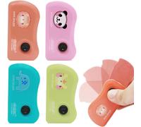 4 Pièces Gomme Rétractable Protégée Et Efficace Système Rotatif Hyper Pratique Crayon Magique Motifs D'animaux Mignons