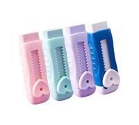 4 pièces gommes à crayon en caoutchouc rétractables colorées gomme à tirer rechargeable pour étudiants salles de evoirs bâton de gomme Portable