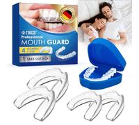 4 PièCes Gouttiere Dentaire Bruxisme, Gouttiere Anti Ronflement, Protege Dent Nuit, AméLiore La Qualité Du Sommeil, RéDuire Le Ronflement, Avec BoîTe De Rangement