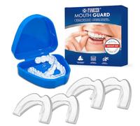 4 Pièces Gouttiere Dentaire Bruxisme,Thermoformable Protege Dent Nuit,2 Tailles,Protecteurs Buccau,Améliore La Qualité Du Sommeil les Femmes Hommes, Avec Boîte de Rangement