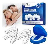 4 Pièces Gouttières Dentaires Bruxisme - 2 Tailles Disponibles, Gouttière Dentaire Bruxisme Thermoformable, Soulage le Grincement et le Ronflement, Réutilisable, Améliore du Sommeil