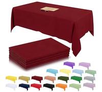 4 pièces Grand 137×274cm Rouge bordeaux Nappes Jetable Rectangulaire