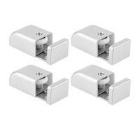 4 Pièces Guide de Plancher de Porte de Grange Coulissante, 11-23mm Guide de Sol Réglable en Bas de Porte de Grange Coulissante en Acier Inoxydable, Accessoire de Quincaillerie de Rouleau de Séjour
