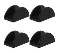 4 Pièces Guide de Porte Coulissante au Sol Noir PP, 2,5cm | Sabot de Portail Escamotable, Guide Inférieur pour Panneaux Vitrés, Intérieur 2,5cm, Pose Murale