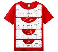 4 Pièces Guide de Règle de T-shirt,Kucheed Guide de Règle de Tshirt pour Vinyle et Sublimation,Ensemble D'outils D'alignement de T-shirt pour la Conception de Centre,Jeune Adulte Enfant en Bas