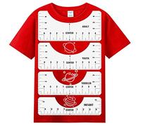 4 Pièces Guide de Règle de T-shirt,Kucheed Guide de Règle de Tshirt pour Vinyle et Sublimation,Ensemble D'outils D'alignement de T-shirt pour la Conception de Centre,Jeune Adulte Enfant en Bas Âge