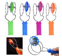 4 Pièces Gyroscopique Magnétique, Toupie Rotatif Gyroscope Lumineux(Coloré) | Spinner Format Portable, Spinner Metal Réutilisable Anti Stress ADHD pour Cadeaux d'anniversaire de Noël de Bureau ou de Fête