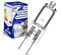 4 Pièces Halogène Ampoule Hotte Aspirante G4 12V 20W 300°С Lampe Cuisine | avec le Code Original 484000000983 pour Whirlpool - MONTERAL