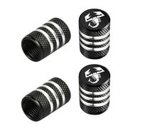 4 Pièces Haute qualité Bouchons de Valve de Voiture Compatible avec pour Abarth Fiat Ducato 500 500L 124 Spider Coupe Panda - Robuste et étanche,A