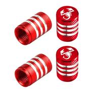 4 Pièces Haute qualité Bouchons de Valve de Voiture Compatible avec pour Abarth Fiat Ducato 500 500L 124 Spider Coupe Panda - Robuste et étanche,G