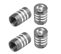 4 Pièces Haute qualité Bouchons de Valve de Voiture Compatible avec pour Abarth Fiat Ducato 500 500L 124 Spider Coupe Panda - Robuste et étanche,C