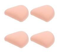 4 Pièces Houpette à Poudre Cosmétique en Pu, Éponge Rose | Usage Maison et Déplacement, Prise en Main Ferme, Application Pratique, Format Simple, Finition Soignée