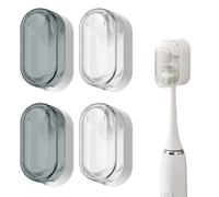 4 Pièces Housse de Brosse à Dents Anti Poussière, Cache Brosse a Dent | Porte-Brosse à Dents Mural avec Couvercle, Accroche Brosse a Dent Murale, Capuchon Protecteur de Brosse à Dents Mura