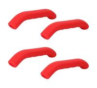 4 Pièces Housse De Protection De Poignée De Frein, Housse en Silicone pour Poignée De Frein, Housse en Silicone Antidérapante pour Poignée De Frein, Accessoires De Vélo (Rouge)