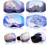 4 Pièces Housse de Protection pour Lunettes de Ski, Protection Contre les Rayures, Housses de Protection pour Lunettes de Ski Snowboard, Unisexe Housse de Lunettes de Ski pour Protection des Lentilles
