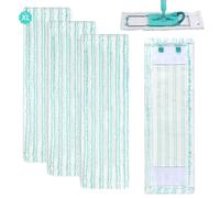 4 Pièces Housse de Rechange pour Leifheit Profi XL Micro Duo 47x15cm Serpillères de Rechange pour Leifheit Profi XL Cotton Plus, Housse de Rechange en Microfibre pour Carrelage et Stratifié