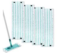 4 Pièces Housse de Serpillière 33x15cm avec Leifhat Clean Twist M Micro Duo | Microfibres avec Système de Clic - Nettoyante et Absorbante pour Tous Types de Sol
