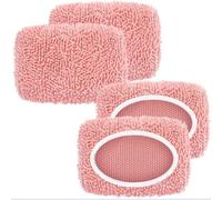 4 Pieces Housses de Balai Rose en Microfibre pour Nettoyage Sec et Humide, Serpilliere Microfibre Reutilisable et Lavable pour Balai Serpilliere, Lingettes de Rechange pour Sols Durs