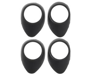 4 Pièces Œilletons en Caoutchouc Noir, Cache Oculaire 29-33 MM | Coussins Souples, Réduit L’éblouissement Latéral, pour Laboratoires et Observations Terrain