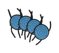 4 Pièces Inserts de Rembourrage de Casque, Coussinets Bleus | Absorption Sueur, Maintien Antidérapant, Format 11x11x0,4cm, pour Vélo et Moto