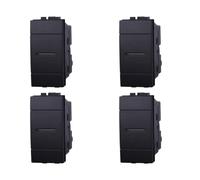 4 pièces interrupteur axial, compatible avec Bticino Living Light (Noir)