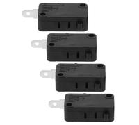 4 Pièces Interrupteur de Porte Micro-ondes Bakélite Noir | Usage pour Appareil Cuisine, Installation Simple, Fiabilité, Sécurité, Format Compact pour Four Micro-ondes