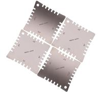 4 Pièces Jauge de Guitare en Arc en Métal Argenté pour Lutherie | Mesure Précise du Rayon, Bords Arrondis sans Rayures, Outil Portable pour Réglage à Maison