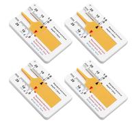 4 Pièces Jauge de Profondeur de Bande de Roulement,Plage de Mesure de Profondeur de Bande de Roulement 0-20mm,Outil de Mesure du Compartiment moto Ajustable en Profondeur (Orange)