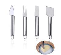 4 pièces jeu de couteaux à fromage prime, Ensemble de couteaux pour fromage collection complète en acier inoxydable,Ensemble de Couteaux à Fromage Cuisine Cheese Couteaux Set