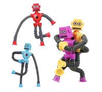 4 Pièces Jouet Robot Ventouse Télescopique, Jouet de Robots à Ventouse Télescopique, Robot a Ventouse Télescopique, Jouets Extensibles à Ventouse, pour Enfants Adultes (rouge, jaune, bleu, violet)