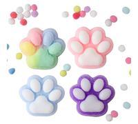 4 Pièces Jouet Squishy Patte de Chat, Cat Paw Squishy, Nouveau Jouet en Silicone Squeeze Patte de Chat Anti-Stress, Jouets à Presser pour Soulager l'Anxiété