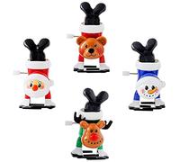 4 pièces Jouets à Remonter de Noël,Amusants Jouet Mecanique Horlogerie Animaux Sauter Mignons pour Enfants Anniversaire,Petits Jouets Cadeaux pour Fête,Crackers Pochette Surprise Noël Remplissage