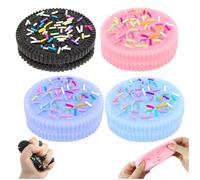 4 Pièces Jouets Anti-Stress Biscuit, Taba Squishy-Spielzeug Squishy Kawaii Fufu Squishy Jouets de Décompression Ultra Doux Jouet Doux de Simulation de Biscuit pour Les Enfants et Les Alultes