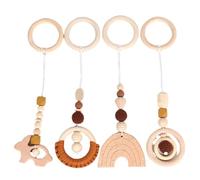 4 pièces jouets suspendus pour bébé salle de sport en bois bébé jouets suspendus jouet pour enfants berceau en bois hochet lit pendentif pour poussette berceau nouveau-né