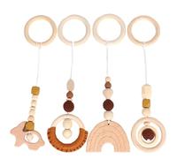 4 pièces jouets suspendus pour salle de sport pour bébé, jouets suspendus en bois pour bébé, jouet pour enfants, hochet en bois, pendentif de lit pour poussette, lit berceau, pour salle sport