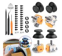 4 Pièces Joysticks Remplacement pour PS5 PlayStation 5 Joysticks Hall Effect Analogique 3D Module PotentiomètreThumbstick Manette Accessoires avec Console des Vis