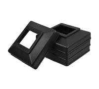 4 Pièces Jupe de Poteau en Plastique Noir pour Posts et Balustres | Finition Propre, Dissimule la Base, Installation Facile, pour Balcons et Rampes de Porche