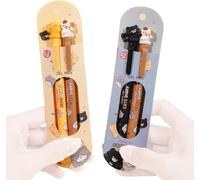4 Pièces Kawaii Cartoon Cat Welpen Gel Pen,Amitié Stylo,Couple Stylo,Cadeau Papeterie Mignon Stylos Nice Bureau Fournitures Scolaires