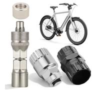 4 Pièces Kit D’Extracteur de Manivelle, Boîtier de Pédalier 20 Dents | Outil 2-en-1 pour Roue Libre et Cassette, Extracteur Pedalier et Chapeau de Pression, pour Entretien et Réparation