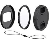 4 Pièces Kit d'adaptateur de Lentille pour Canon G5X Mark II, et pour Sony ZV-1 II, ZV-1, RX100VI, RX100VII, RX100M6, RX100M7 (Adaptateur de Filtre/UV Filtre/Capuchon d'objectif/Chaîne d'objectif)