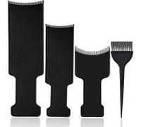 4 Pièces Kit de Balayage Tableau de Surbrillance Palette de Couleur de Cheveux Brosse de Surligneur Peigne de Planche de Balayage pour Teinture Capillaire et Utilisations de Salon