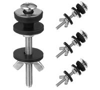 4 Pièces Kit de Boulons de Fixation du Réservoir de Toilette M6 | Résistance à Corrosion, Hygiène Améliorée, Adapté pour Cuvette de Toilettes, Réparation Plomberie D'urgence