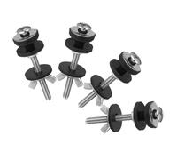 4 Pièces Kit de Boulons de Fixation M6 en Acier Inoxydable Argenté | Résistance à Corrosion, Prévention des Fuites, Réparation D'urgence pour Salle de Bain, Usage pour Réservoirs Wc