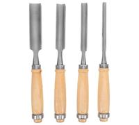 4 Pièces Kit de Ciseaux à Bois Demi-ronds 6, 12, 18 et 24mm | Bois Khaki, Sculpture Précise et Contrôle des Bords, Atelier, Projets Éducatifs, Cire et Argile