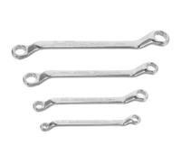 4 Pièces Kit de Clés à Cliquet à Fourche Double Tête | Tête Orientable, Profil Lisse, Serrage sans Arrondir, pour Boulons Métriques et Réparations en Espace Réduit