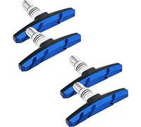4 pièces kit de frein vélo pour Shimano | 2 paires de patins de frein BLEU pour le vélo | V-Brake 70mm V-Brake symétrique | Plaquettes de frein | Gommes de frein | Jeu de patins de frein | Patins de f