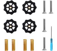 4 Pièces Kit de Nivellement d'imprimante 3D Écrou de Nivellement à Main,avec 4 Pièces Ressort de Lit Chaud et 4 Pièces Vis et 1 Pièce Tournevis,pour Ender 3 Pro Ender 5 CR-10 CR-10S